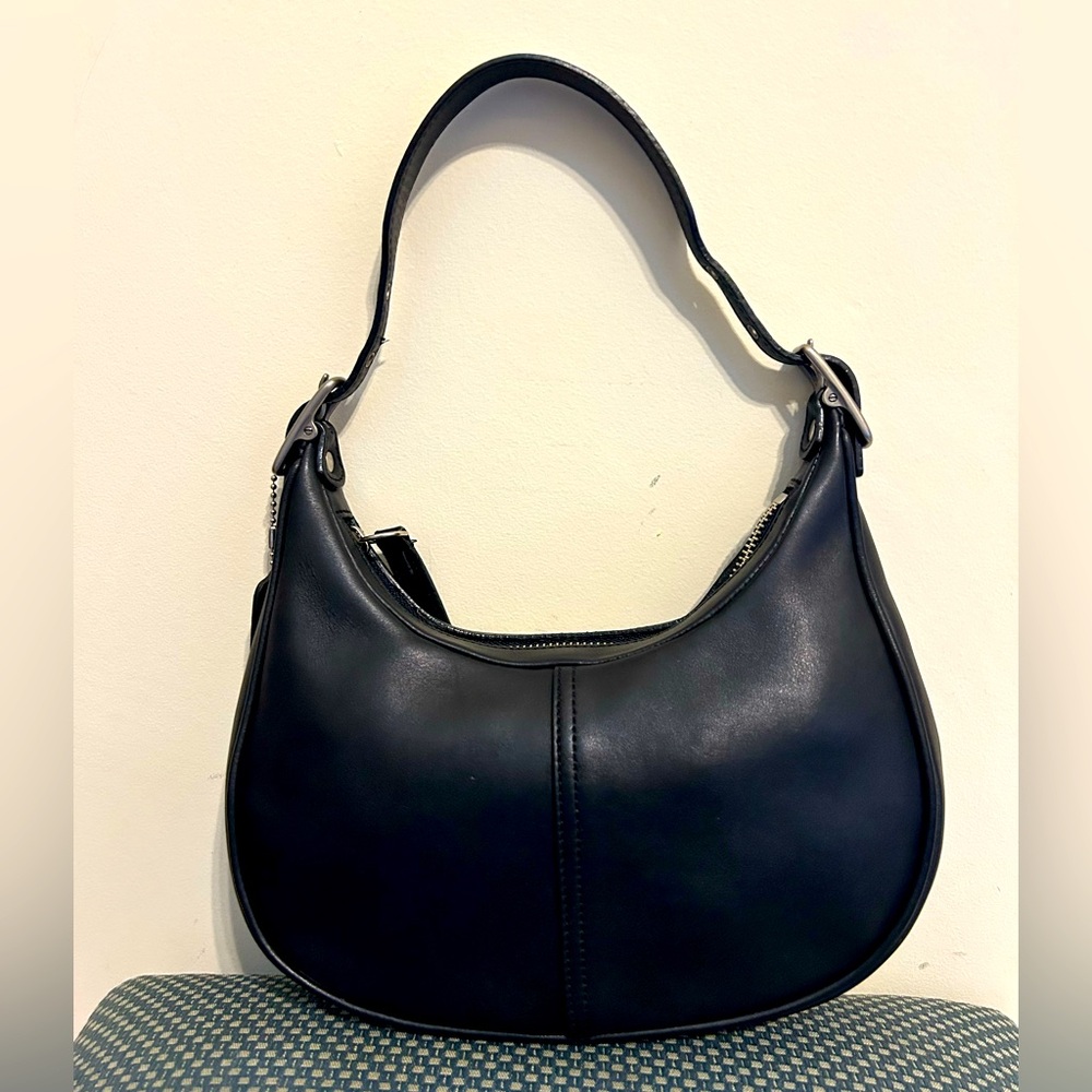 Vintage Coach 9593 Legacy West Zoe Hobo Black with Nickel